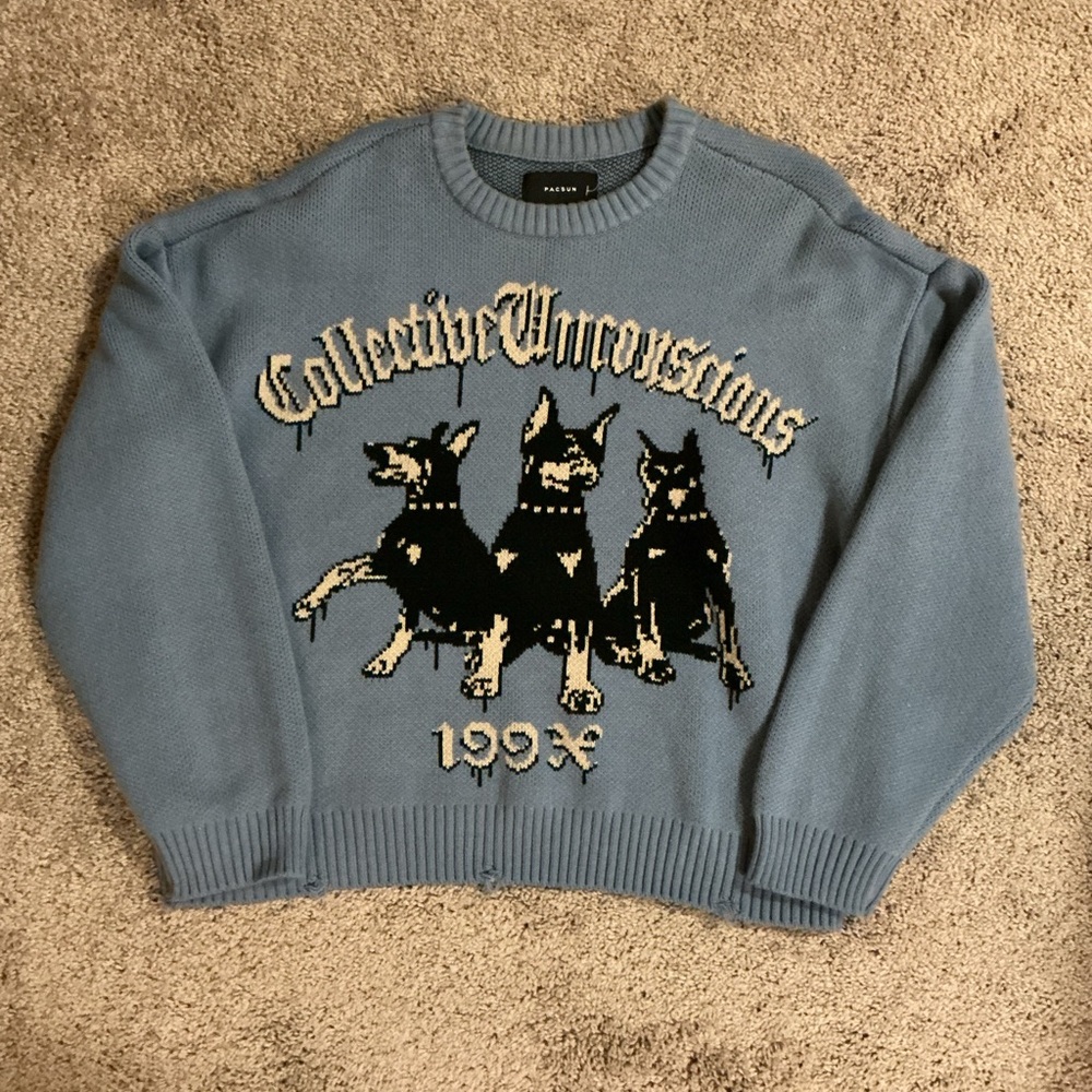 PacSun Blue men’s Graphic Sweater
